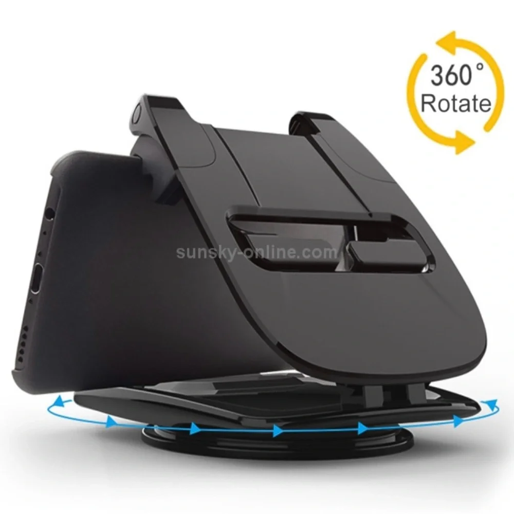 Sleek Black Dashboard Cell Phone Holder